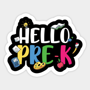 Hello Pre K Cool Back To School Pre Kindergarten Gift Sticker